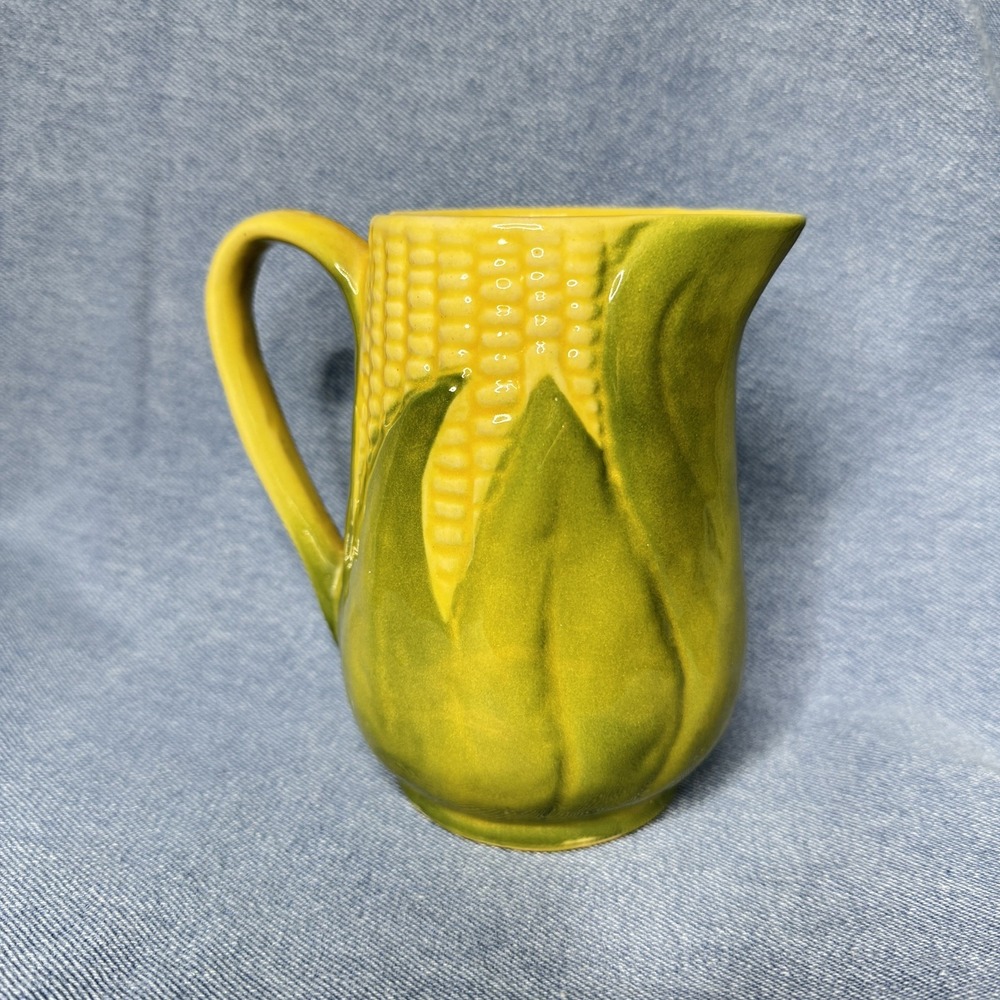Vintage SHAWNEE Pottery CORN KING #70 Creamer Syrup Gravy Pitcher 5" 12 Oz